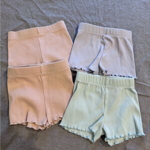 Little Co Ribbed Baby Bike Shorts Size 6 Months Set Of Four